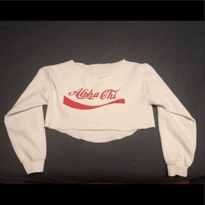 Alpha Chi Omega “coca-cola” inspired sweatshirt